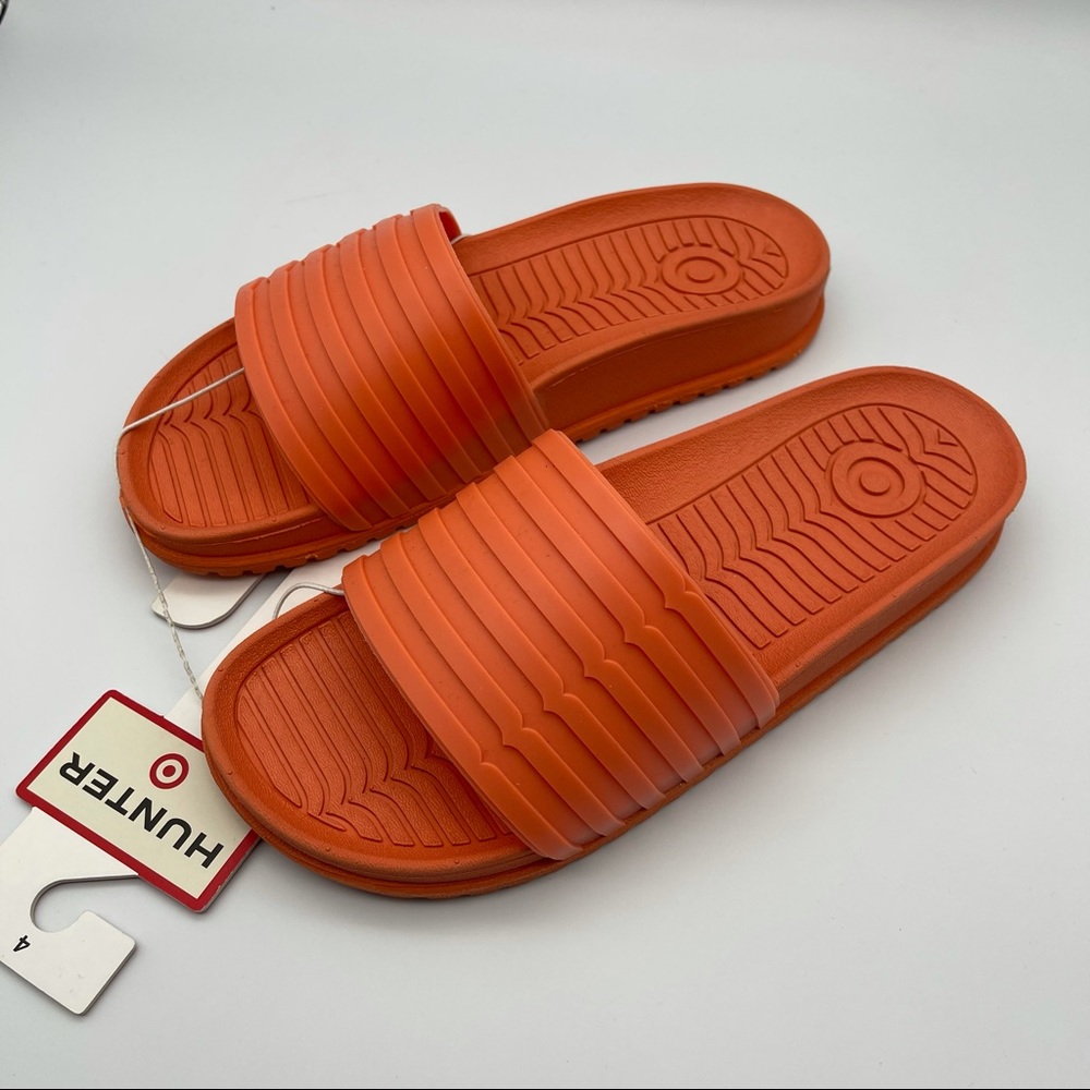 Hunter for Target Orange Slides Sandals NWT